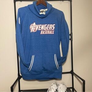 J. America Blue Toledo Avengers Baseball Cowl Neck Hoodie - Size L